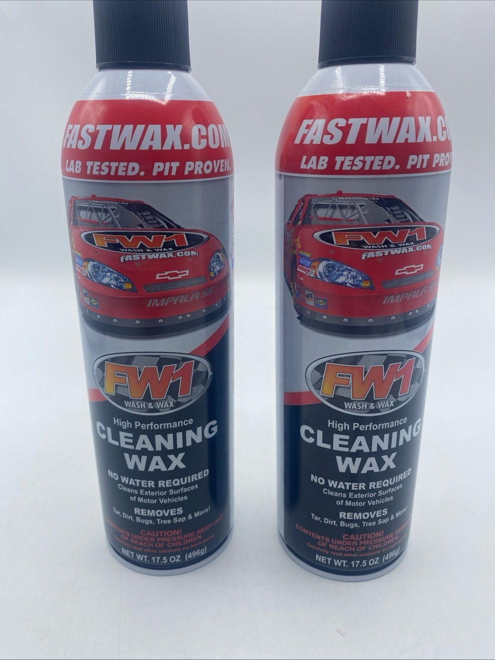 Lot of 2 FW1 Wash & Wax High Performance Cleaning Wax 17.5oz Fast wax